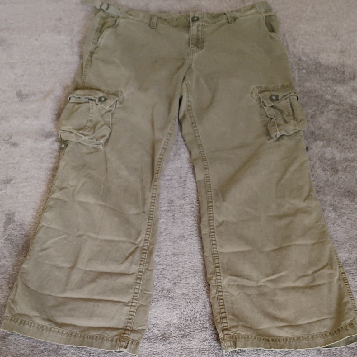Lucky Brand 2006 Cargo Olive Pants With Roll Tabs